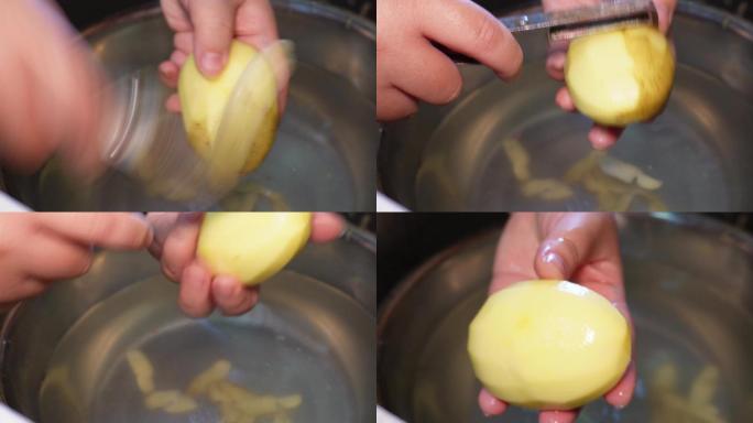 祝福做饭洗土豆切土豆片削土豆皮 (4)