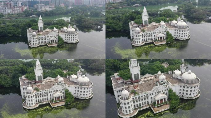 广州流化湖白宫航拍