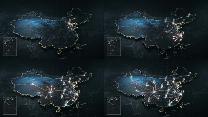 中国辐射地图