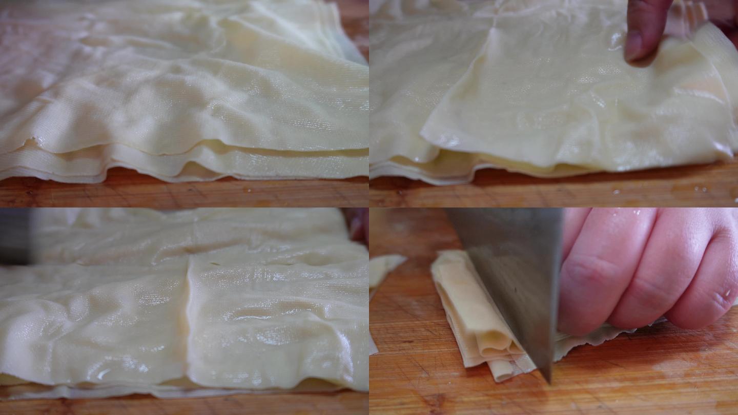 清洗豆皮切豆腐皮豆制品 (2)