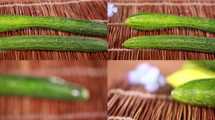 【镜头合集】有机蔬菜鲜嫩黄瓜  (2)