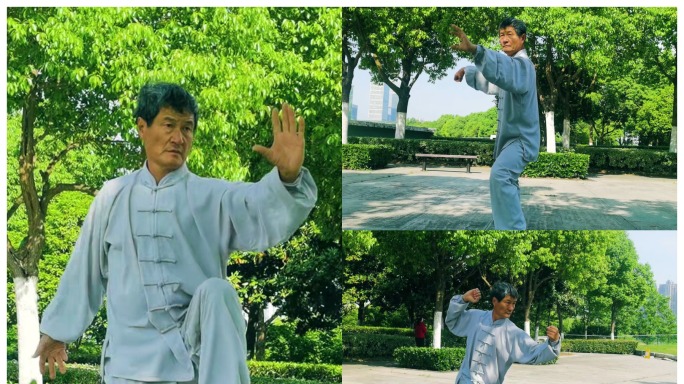 中国传统武术、老年人健身打太极、中国功夫