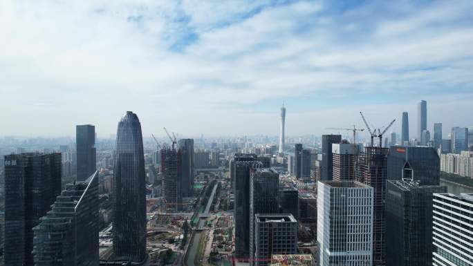 广州琶洲摩天大楼俯瞰图