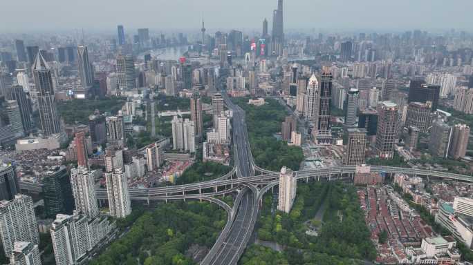 4K原素材-2022年上海空城，延中立交