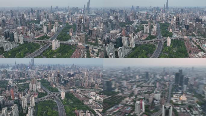 4K原素材-2022年上海空城，延中立交