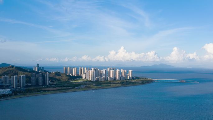 珠海高新区唐家格力海岸环绕延时