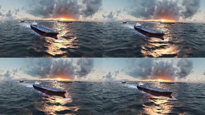 三维动画4k-海上油轮