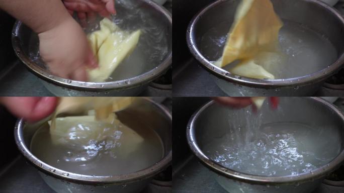 清洗豆皮切豆腐皮豆制品 (1)