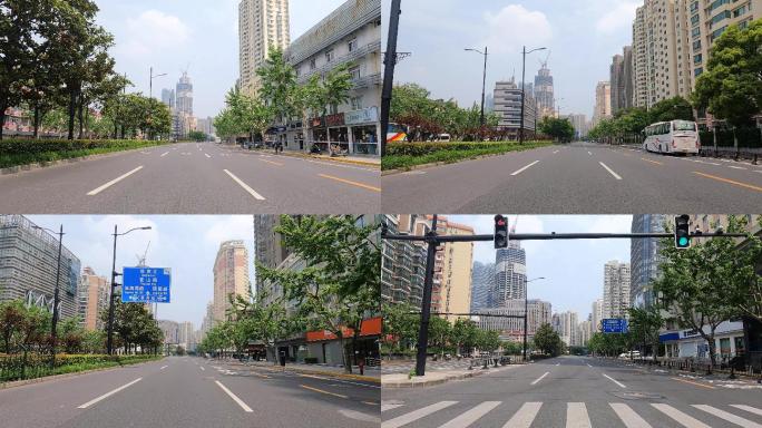上海封城中的宁静绿荫街道
