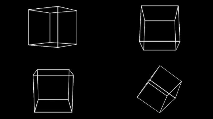 3组10秒循环带通道三维空间感立体正方形