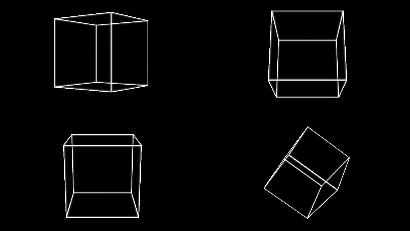 3组10秒循环带通道三维空间感立体正方形