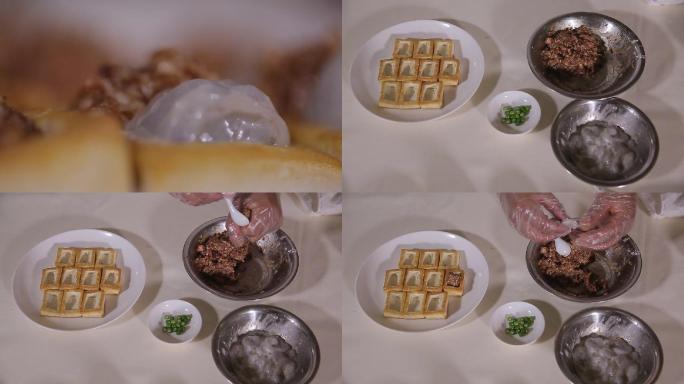 【镜头合集】制作豆腐盒子豆腐酿肉