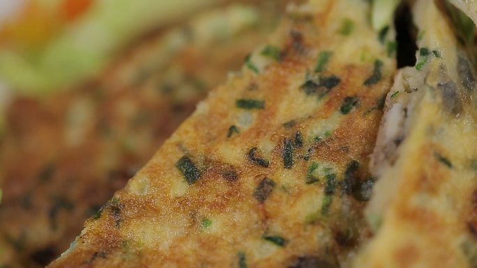 【镜头合集】粤菜蚝烙海鲜饼  (2)
