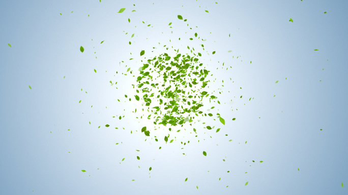 4K树叶粒子汇集logo演绎