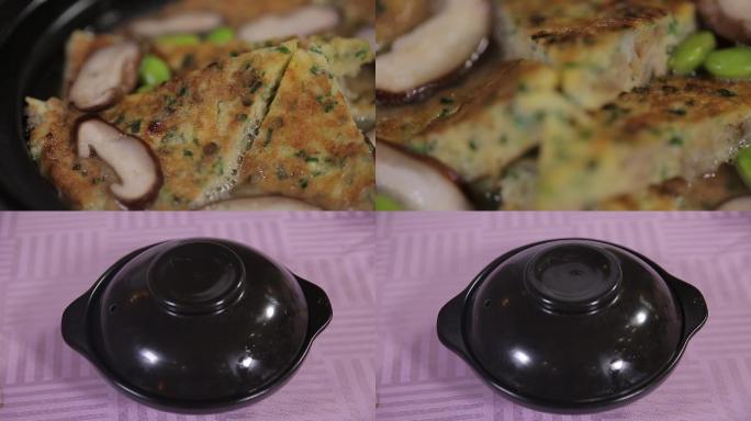 【镜头合集】砂锅海鲜饼  (2)