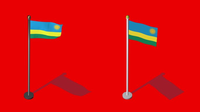 卢旺达等角旗旗帜