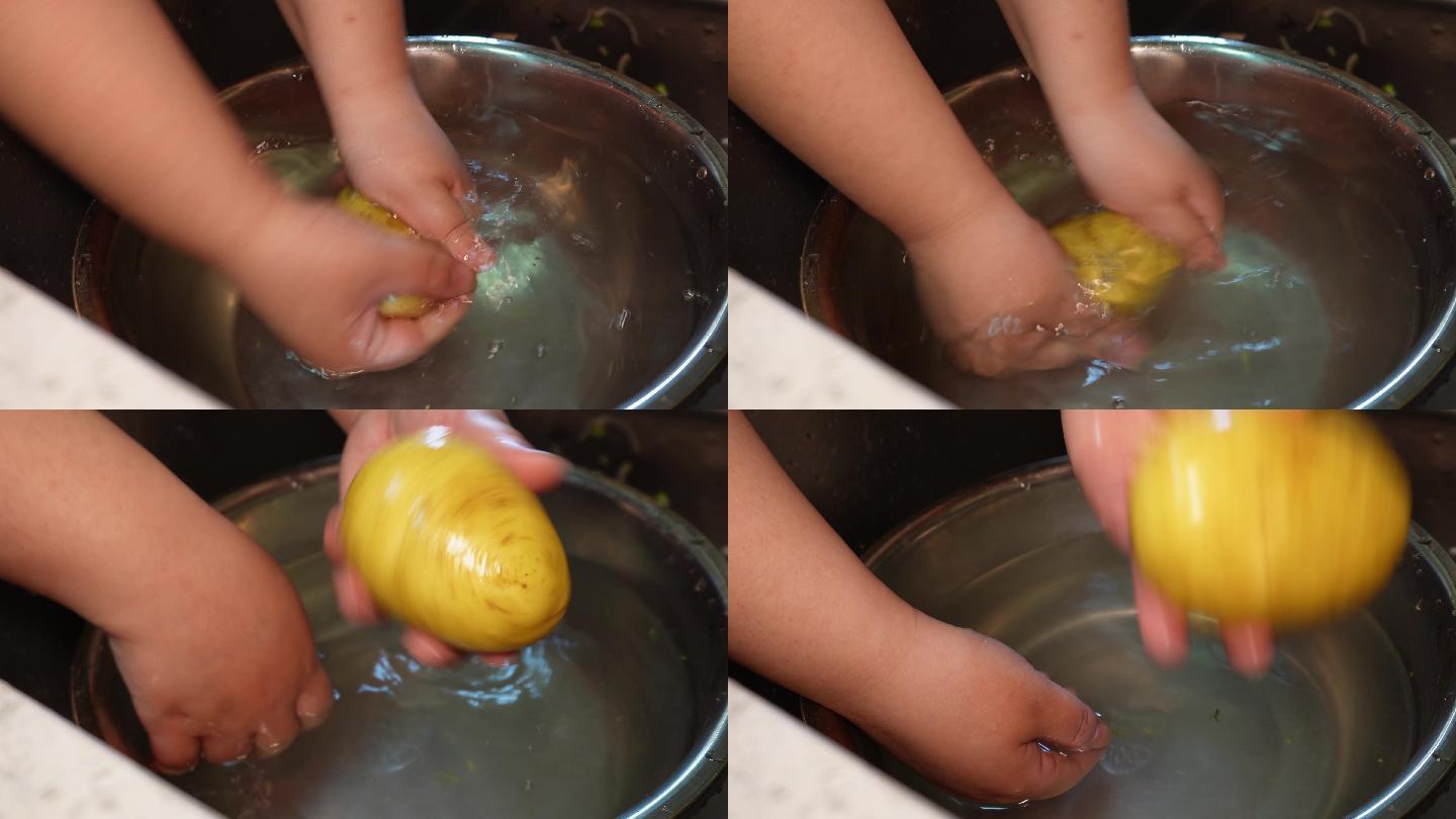 祝福做饭洗土豆切土豆片削土豆皮 (1)