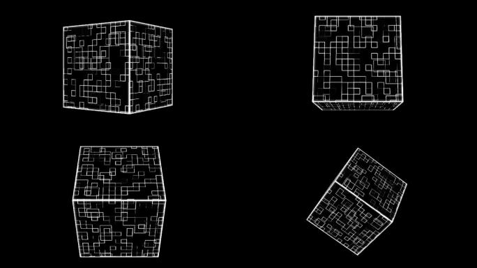 3组带通道-三维空间感立体正方形