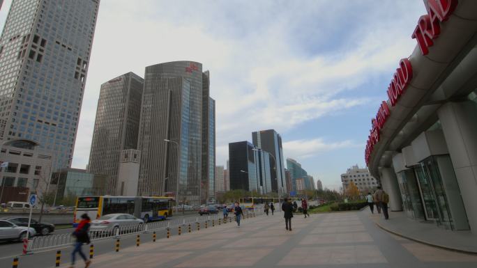 北京CBD街景延时视频