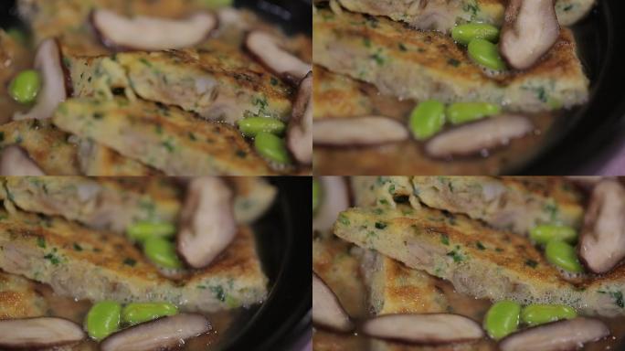 【镜头合集】砂锅海鲜饼  (3)