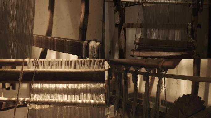 老纺织机手工