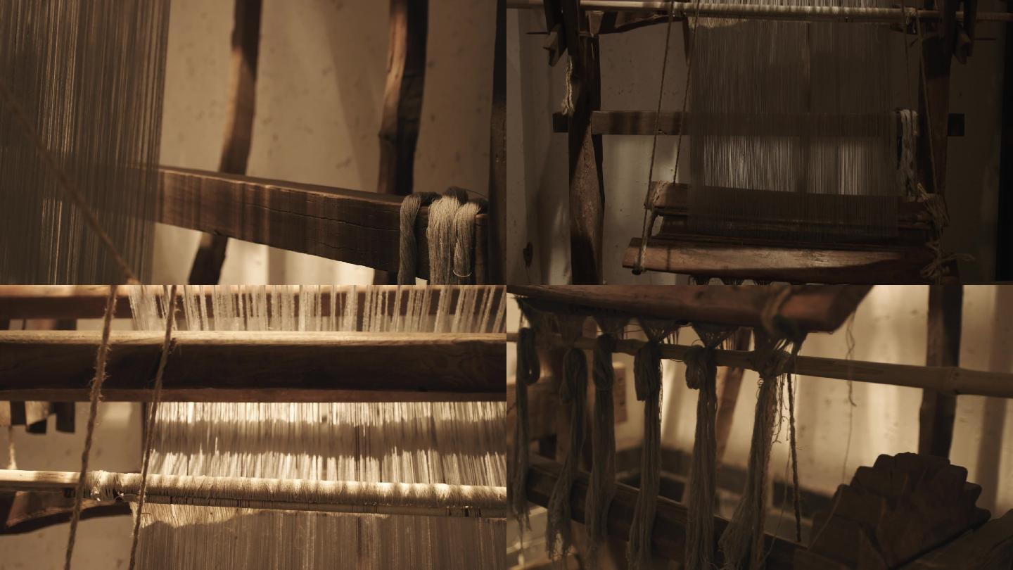 老纺织机手工