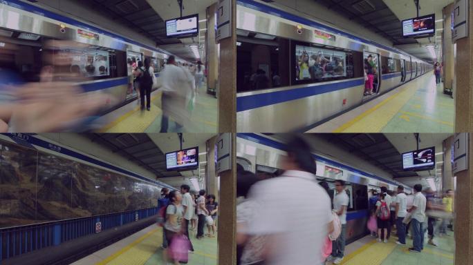 北京地铁延时视频素材