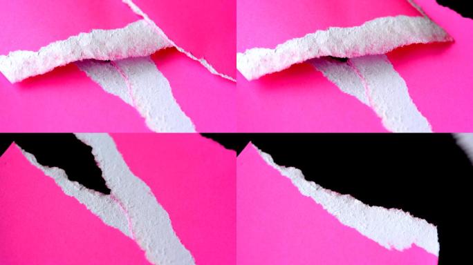 黑色背景上撕破的纸