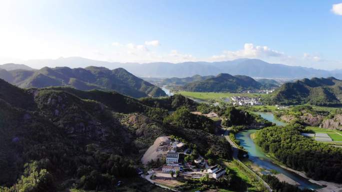 浙江美丽乡村蓝天白云自然生态景观航拍合集