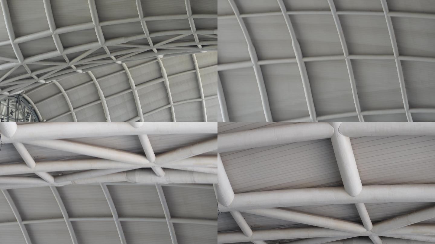 现代建筑设计钢铁结构屋顶顶棚 (2)