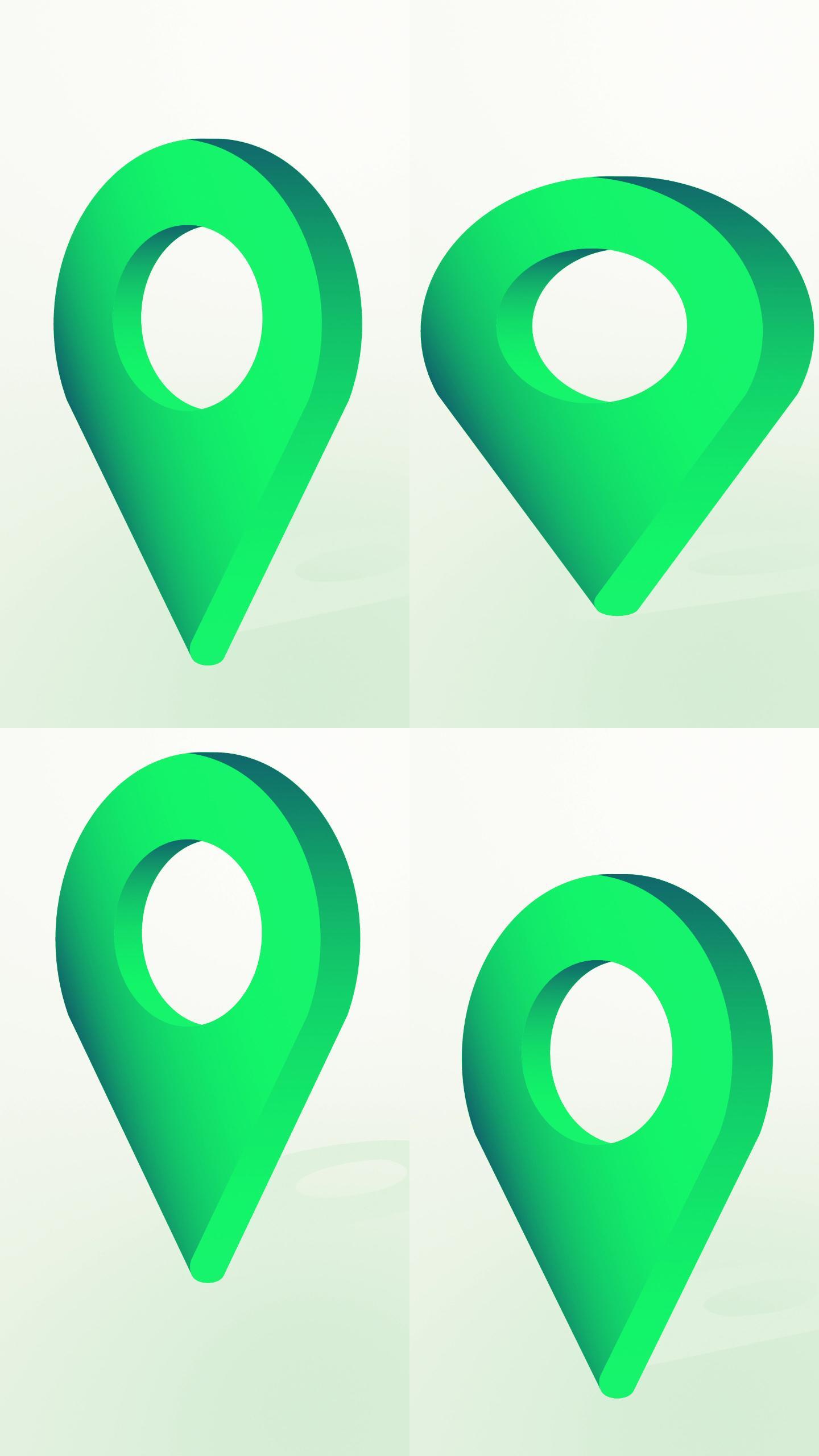绿色位置针指针动画图标