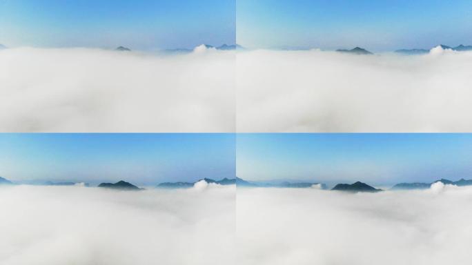 浙江美丽乡村蓝天白云自然生态景观航拍