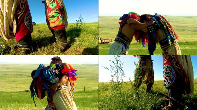 呼伦贝尔 蒙古摔跤 民族习俗 少数民族