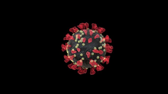 冠状病毒covid19 SARS突变3d cg产生