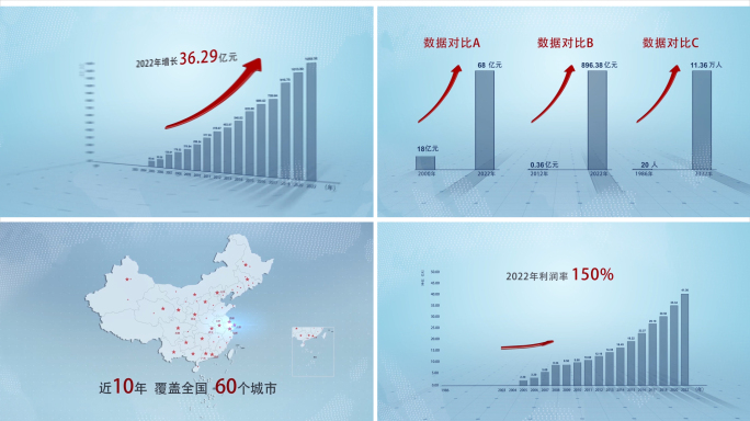 简约科技图表地图-2