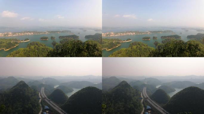 C012贵州红枫湖及车流延时