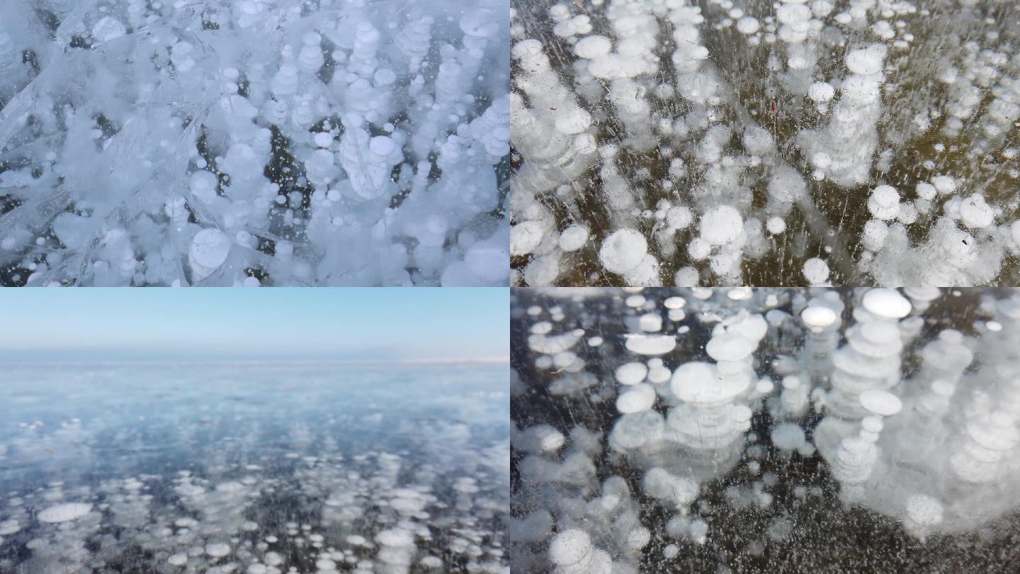 赛里木湖冰泡