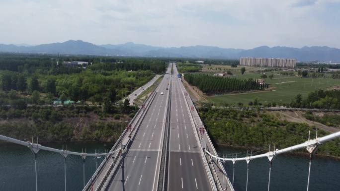 北京密云云蒙大桥航拍美景