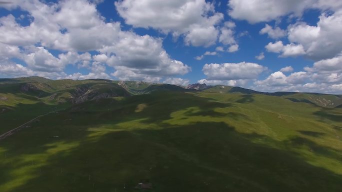 西藏高原地区风景航空影像