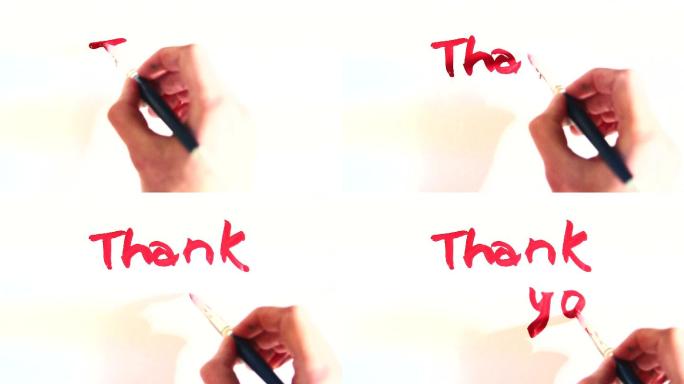 手写视频：谢谢谢谢英文感恩