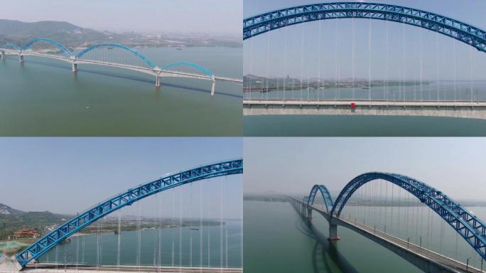 襄阳郑万高铁桥航拍视频素材
