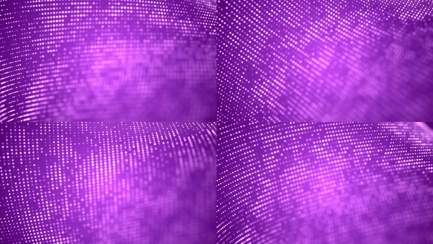数字亮点背景，二进制码紫色和白色背景，数字在屏幕上移动，数字时代的概念。二进制算法，数据编码，解密和