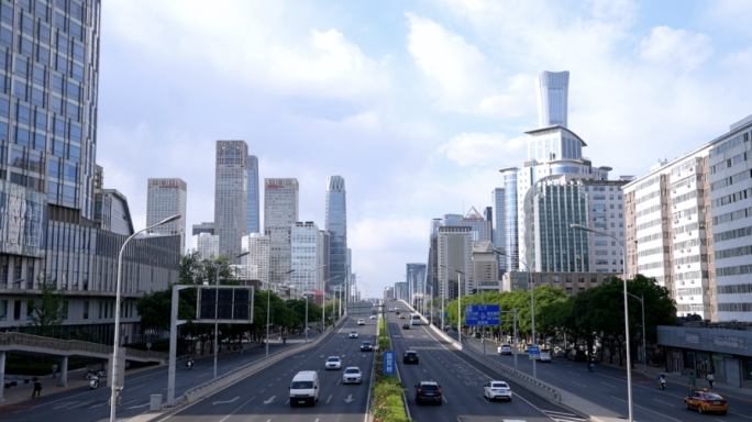 北京城市道路 车流延时 城市环线车流