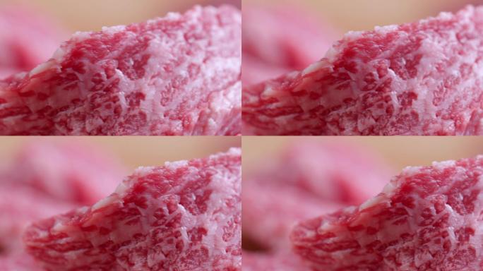 雪花牛肉烤肉高清素材