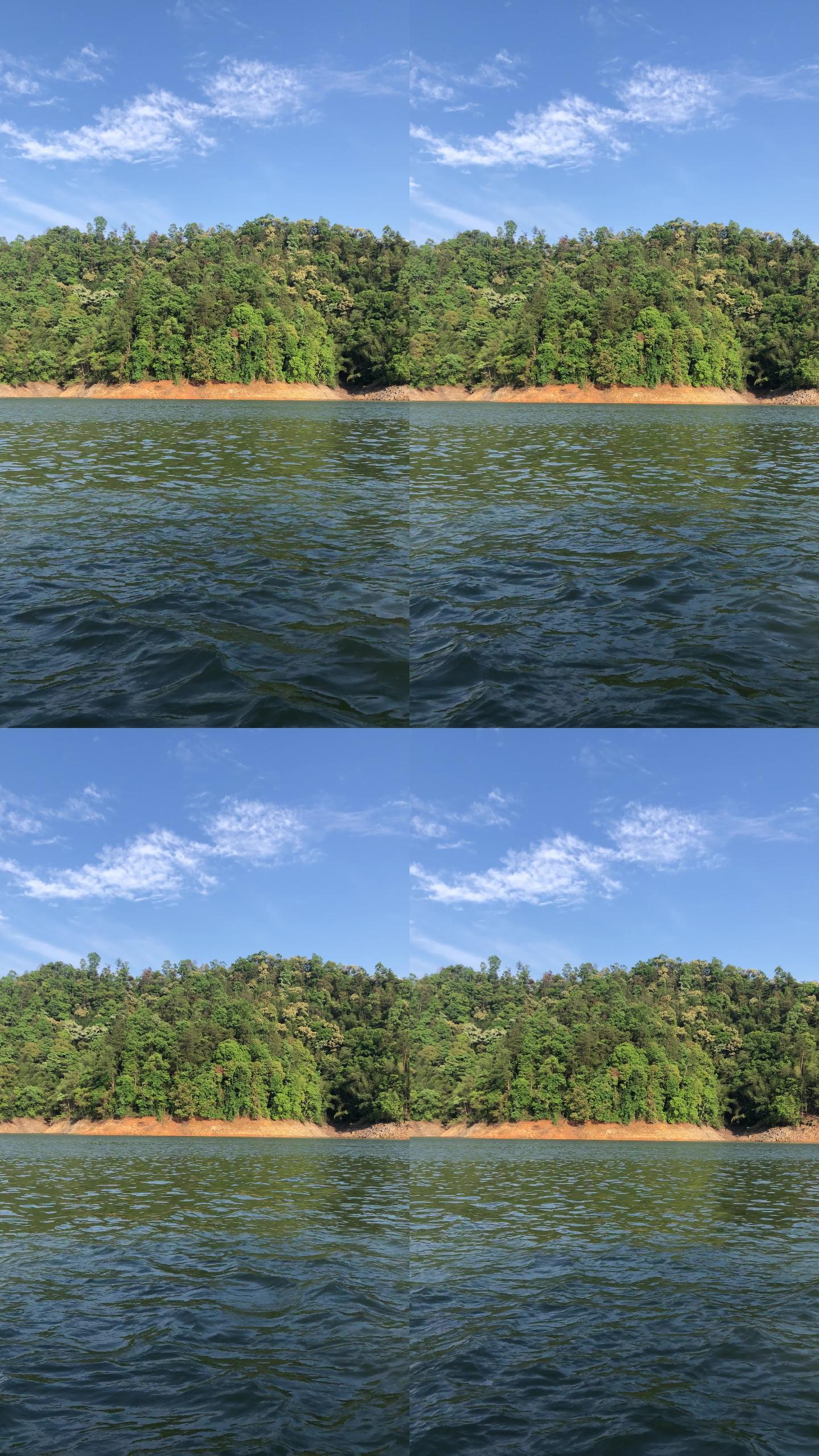 竖版 山水 湖景  生态  蓝天  风光