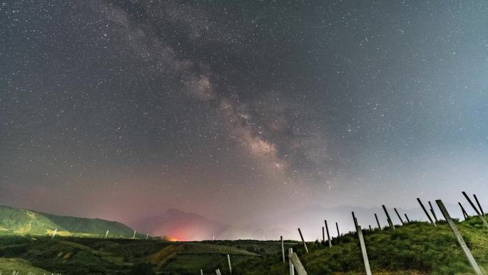 西安蓝田星空银河流星雨延时