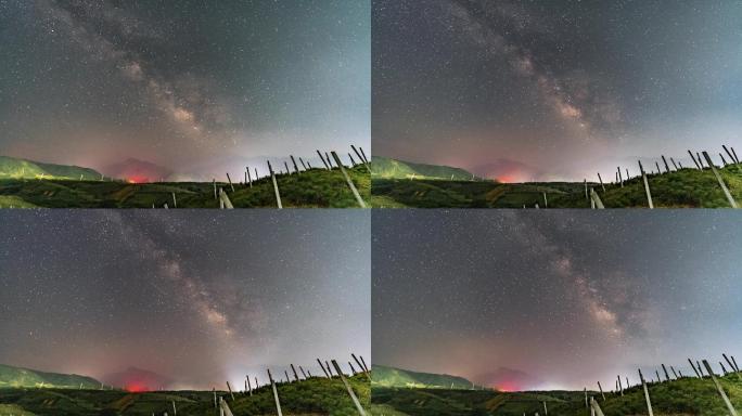 西安蓝田星空银河流星雨延时