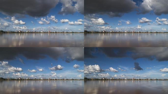 湄公河上的城市景观万象
