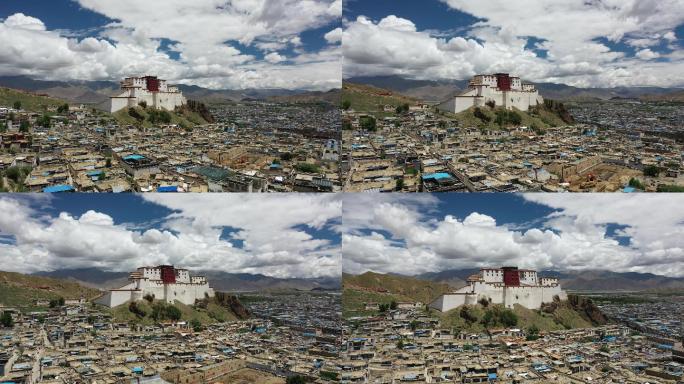 原创西藏日喀则桑珠孜宗堡小布达拉宫航拍