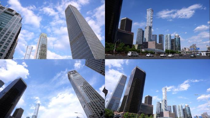 4k北京国贸大楼 商务城市 高楼空境延时